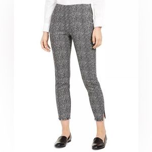 ALFANI Pull On Tweed Fringe-hem Ankle Pants Size 4